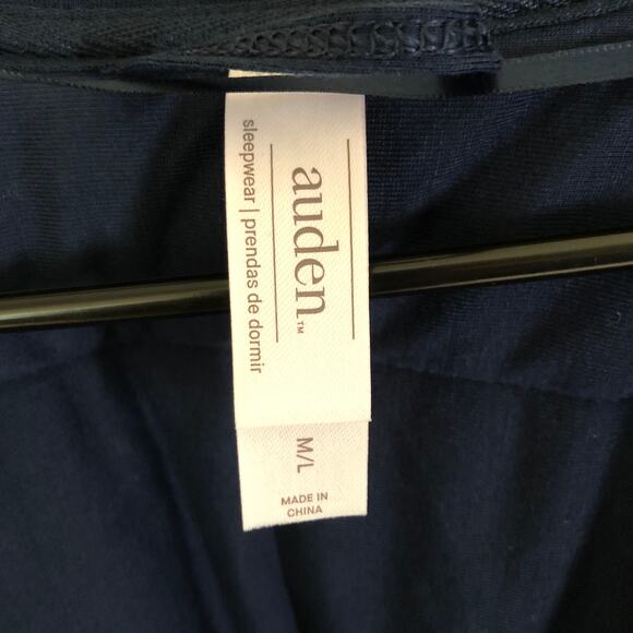 Auden NWT Women's Short Quilted Robe Blue Quilted Robe Size M/L - Picture 5 of 8